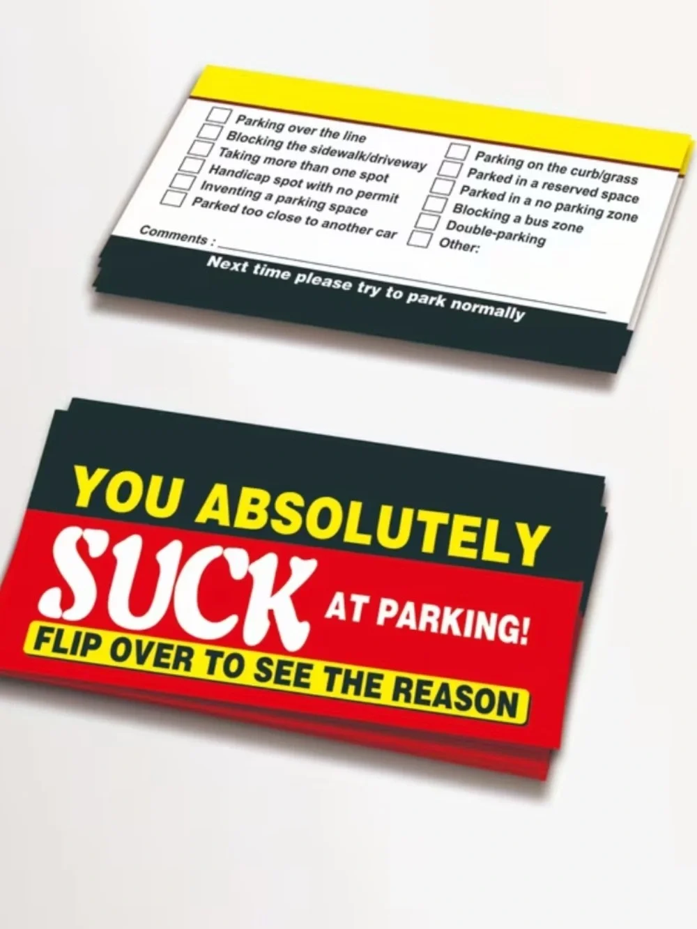 50pc. Funny Parking Violation Cards NIP